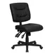 Flash Furniture GO-1574-BK-GG Swivel Task Chair, 34"-40-1/4" Adjustable Height, 250 lb Capacity, Mid‑Back Tufted LeatherSoft Upholstery, Black Nylon Base with Dual Casters, Armless, Triple Paddle Control 1 image