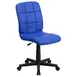 Flash Furniture GO-1691-1-BLUE-GG Chair, 34"-38-3/4" Height, 250 lb, Quilted Vinyl, Armless, Base, Casters 1 image