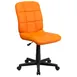 Flash Furniture GO-1691-1-ORG-GG Swivel Task Chair, 34"-38-3/4" Height, 250 lb, Vinyl, Orange, Armless, Casters 1 image