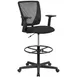 Flash Furniture GO-2100-A-GG Drafting Stool, 43"-49-1/4" Height, 250 lb, Black Mesh Back, Seat, Arms, Casters 1 image