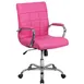 Flash Furniture GO-2240-PK-GG Chair, Pink, 37‑40" Height, 250 lb, Built‑In Lumbar, Tilt‑Lock, Arms, Casters 1 image