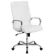 Flash Furniture GO-2286H-WH-GG Chair White Leather 39-¼"-43" Height 250 lb BackLumbar Tilt‑Lock Arm Casters 1 image