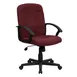 Flash Furniture GO-ST-6-BY-GG Chair, 36-1/4"-40-1/2", 250 lb, Burgundy Fabric, Arms, Tilt‑Lock, Base, Casters 1 image