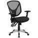 Flash Furniture GO-WY-89-GG Swivel Task Chair, 39"-43-3/4" Height, 250 lb, Mesh Seat, Black Base, Triple Paddle 1 image