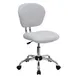 Flash Furniture H-2376-F-WHT-GG Swivel Task Chair, White Mesh Armless, 250 lb, Chrome Base Casters 1 image