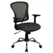 Flash Furniture H-8369F-DK-GY-GG Chair, 36"-40" Height, 250 lb, Mesh Back/Seat, Nylon Arms, Lock, Lumbar 1 image