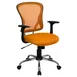 Flash Furniture H-8369F-ORG-GG Swivel Task Chair, 36‑40" Adjustable, 250 lb, Back, Nylon Arms, Orange, Tilt Lock 1 image