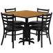Flash Furniture HDBF1015-GG 36x36 Square Table & 4 Chair Set, Black T-Mold Edge, MDF Table Top, 30 Height 1 image