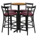 Flash Furniture HDBF1039-GG 24" Round Table & 4 Bar Stool Set, Black T-Mold Edge, Burgundy Vinyl 1 image