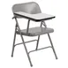 Flash Furniture HF-309AST-RT-GG Premium Folding Chair, 500 lb, Beige, 12.25in Right Handed Tablet Arm, Steel Frame 1 image