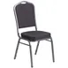 Flash Furniture HF-C01-SV-E26-BK-GG Hercules Series Stacking Banquet Chair, 500 lb, Upholstered Seat & Back, Fabric Upholstery, Black 1 image