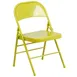 Flash Furniture HF3-CITRON-GG Colorburst Folding Chair, 300 lb, Citron, 18‑Gauge Seat/Back, Frame, Glides 1 image