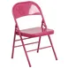 Flash Furniture HF3-FUCHSIA-GG Hercules Colorburst Folding Chair, 300 lbs, 18‑Gauge Steel, Metal Back, Fuchsia 1 image