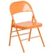 Flash Furniture HF3-ORANGE-GG Hercules Folding Chair, 300 lb, 18‑gauge Seat & Back, Orange, Non‑Marring 1 image