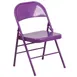 Flash Furniture HF3-PUR-GG Colorburst Folding Chair, 300 lb, Purple, 18‑Gauge Steel Seat & Back, Indoor Use 1 image