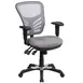 Flash Furniture HL-0001-GY-GG - Swivel Task Chair, Adjustable Height, 250 lb, Mesh, Nylon Base, Arms, Lumbar 1 image