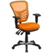 Flash Furniture HL-0001-OR-GG Swivel Chair, 250 lb, Height 36-3/4"-43-1/2", Seat, Padded Arms, Base, Orange 1 image