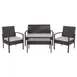 Flash Furniture JJ-S312-GG 4-Piece Outdoor Patio Set, Light Gray Cushions, Rattan Wrapped Finish, 22.5W x 30H Chairs 1 image