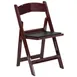 Flash Furniture LE-L-1-MAH-GG Hercules Folding Chair, 1000 lbs, Black Padded Vinyl Seat, Frame, Mahogany 1 image