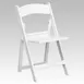 Flash Furniture LE-L-1-WH-SLAT-GG Folding Chair, 1000 lbs, White UV‑Stabilized PP Frame, Slatted Seat 1 image