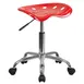 Flash Furniture LF-214A-RED-GG Vibrant Stool, Adj Height 20-1/4"-25-3/4", 250 lb, Back/Armless, Polymer, Red 1 image