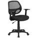 Flash Furniture LF-W-118A-BK-GG Swivel Task Chair, Mesh Back, Height 34-1/4"-39" 250 lb Lumbar T-Arms Casters 1 image