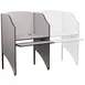 Flash Furniture MT-M6201-GY-GG Study Carrel, 32-5/8" W x 24-2/5" D, gray laminate, keyboard, grommet, frame 1 image