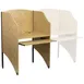 Flash Furniture MT-M6201-OAK-GG Study Carrel, 32-5/8"W x24-2/5"D x49-5/8"H, Oak Laminate, Steel Frame, Key Tray 1 image