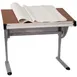 Flash Furniture NAN-JN-2433-GG Drawing & Drafting Table, 45.25"W x 28.25"D, Adjustable Height 34.25"-47.75", Cherry Melamine Top 1 image