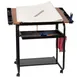 Flash Furniture NAN-JN-2739-GG Mobile Drawing & Drafting Table, 35.25"W, Cherry Melamine Top, Black Metal Frame 1 image