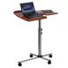 Flash Furniture NAN-JN-2762-GG Mobile Laptop Computer Table/Desk, 29.25"W x 17.5"D, Deep Cherry Laminate, Pewter Metal Frame 1 image
