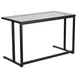 Flash Furniture NAN-WK-055-GG Computer Desk, 47.25"W x 23.5"D x 29.25"H, Clear Glass Top, Black Metal Frame 1 image