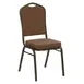 Flash Furniture NG-C01-COFFEE-GV-GG Hercules Series Stacking Banquet Chair, 500 lb, Fabric Upholstered Seat & Back, Gold Vein Finish 1 image