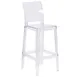 Flash Furniture OW-SQUAREBACK-29-GG Ghost Bar Stool, 330 lb. Capacity, Square Back, Contoured Seat, Molded Polycarbonate 1 image