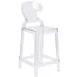 Flash Furniture OW-TEARBACK-24-GG Ghost Counter Stool, 330 lb, Tear Back, Contoured Seat, Molded Polycarbonate 1 image