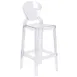 Flash Furniture OW-TEARBACK-29-GG Ghost Bar Stool, 330 lb, Tear Back, Contoured Seat, Molded Polycarbonate 1 image