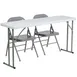 Flash Furniture RB-1860-1-GG Folding Training Table & Chair Set, 60x18, Gray, 330 lb, Rectangular, Waterproof 1 image