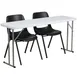 Flash Furniture RB-1860-2-GG Folding Training Table & Chair Set, 60x18, 2 Chairs, Gray & Granite White 1 image