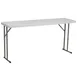 Flash Furniture RB-1860-GG Training Folding Table, 60"W x 18"D x 29"H, Granite White Plastic Top, Gray Powder Coated Metal Legs, 330 lbs 1 image