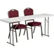 Flash Furniture RB-1872-1-GG Folding Training Table & Chair Set, 72x18, 220 lb, Rectangular, Gray & Burgundy 1 image