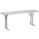 Flash Furniture RB-1872-GG Training Folding Table, 72"W x 18"D x 29"H, Granite White Plastic Top, Gray Metal Legs, 220 lbs 1 image