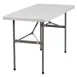 Flash Furniture RB-2448-GG Folding Table, 48"W x 24"D x 29"H, Granite White Plastic Top, Gray Metal Legs, 220 lbs 1 image