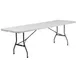 Flash Furniture RB-3096FH-GG Rectangular Folding Table, 96"W x 30"D x 29"H, Granite White Plastic Top, Gray Metal Legs, 661 lbs 1 image