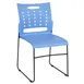 Flash Furniture RUT-2-BL-GG Hercules Stacking Chair, Blue Plastic Seat, 881 lb, 5‑Stack, Indoor/Outdoor Use 1 image