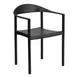 Flash Furniture RUT-418-BK-GG Hercules Cafe Stacking Chair, 1000 lb, Black, Injection Molded Plastic, Metal Frame 1 image