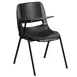 Flash Furniture RUT-EO1-BK-RTAB-GG Hercules Series Ergonomic Shell Chair, 880 lbs, Black Powder Coated Metal Frame, Plastic Seat & Back 1 image