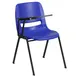 Flash Furniture RUT-EO1-BL-RTAB-GG Hercules Series Ergonomic Shell Chair, 880 lbs, Blue, Plastic Seat & Back, Flip-Up Armrest 1 image