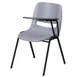 Flash Furniture RUT-EO1-GY-LTAB-GG Hercules Series Ergonomic Shell Chair, 880 lbs, Gray, Plastic Seat & Back, Left Handed 12" Tablet Arm 1 image