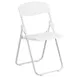 Flash Furniture RUT-I-WHITE-GG Hercules Chair, 500 lb, White 18‑Gauge Steel Frame, Plastic Seat/Back, Nestable 1 image