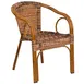 Flash Furniture SDA-AD632009D-1-GG Cadiz Series Stackable Patio Armchair, Rattan Seat & Back, Aluminum Frame, Red Bamboo Finish 1 image